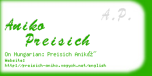 aniko preisich business card